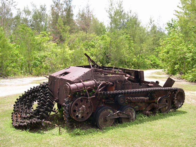 ペリリュー島に残された戦車