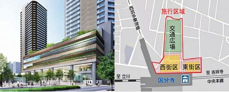 国分寺駅北口に超高層２棟の大型複合施設開発