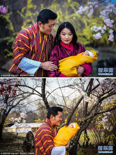 ブータン国王と王妃に長男誕生　写真２枚