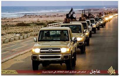 リビアの車両隊列