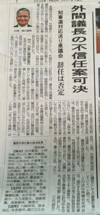 外間　新聞