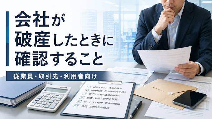 会社が倒産・破産したときに確認すること